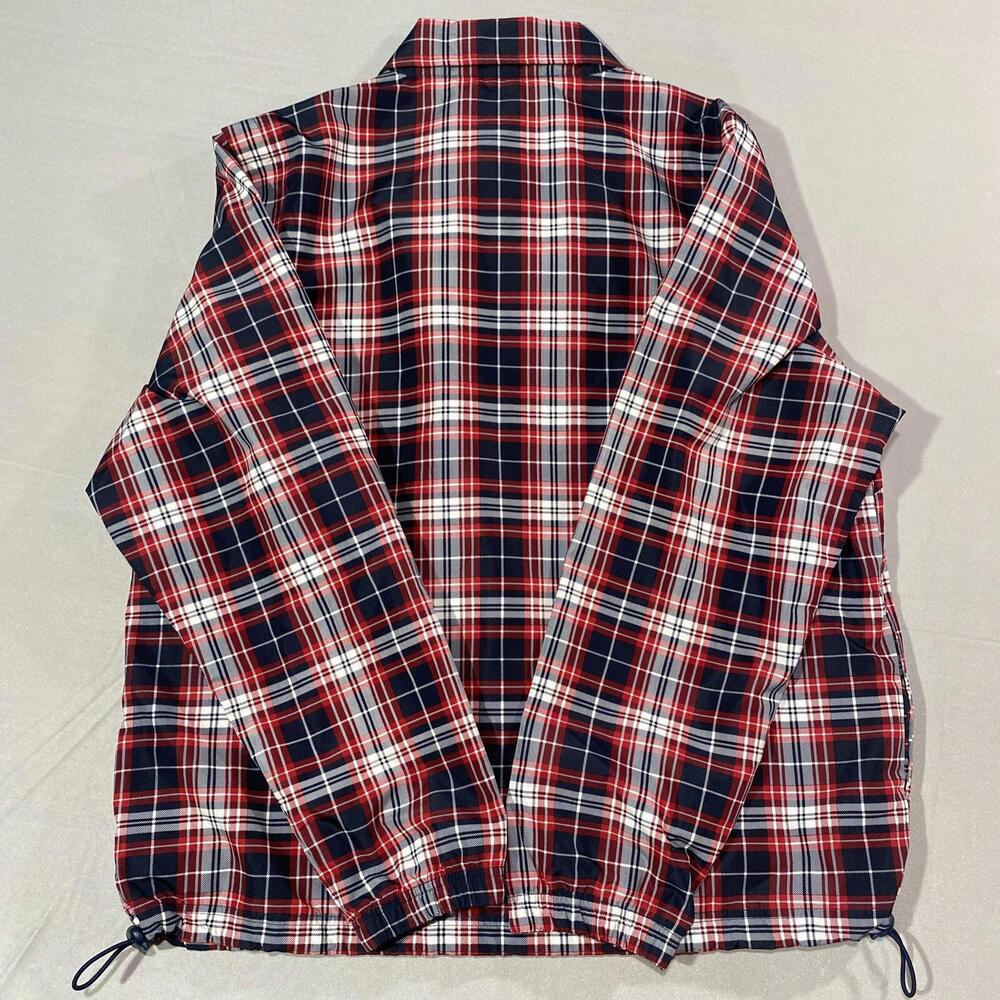 VTG Catalina Jacket Womens Medium Red Black Plaid Full Zip Rain Coat Gold Zipper - Picture 7 of 9